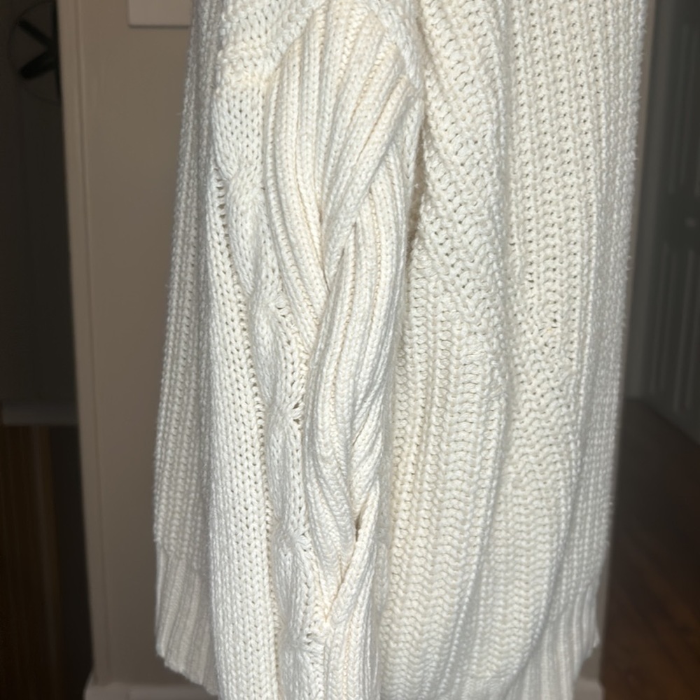 Jonathan Simkhai Aubrey Traveling Cable Knit Sweater One Shoulder Size Small - Picture 11 of 13